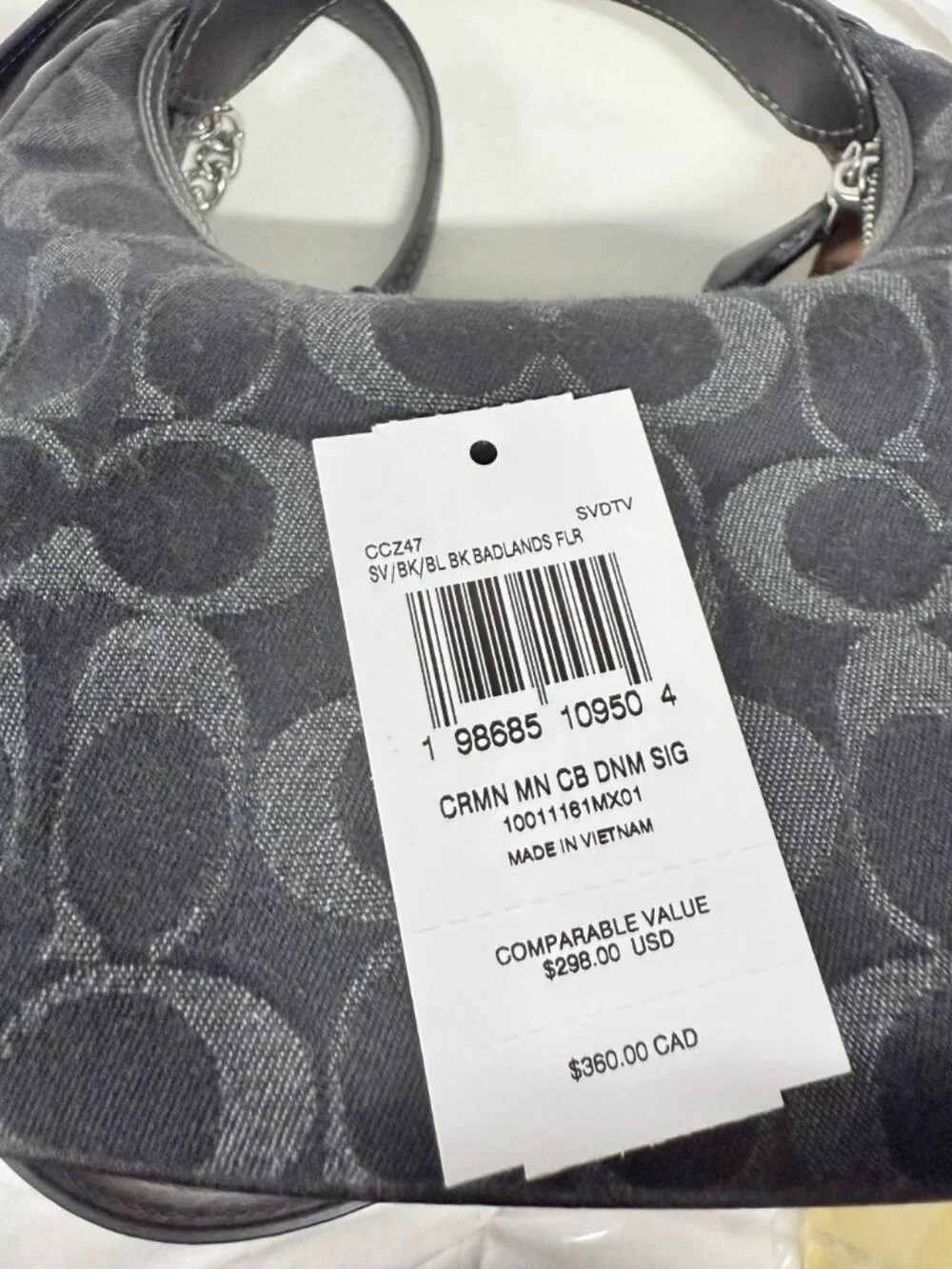 coach Carmen Mini Crossbody Bag In Signature Denim ccz47
